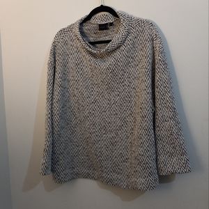 Rafaella Size 2X Chevron Tunic Top